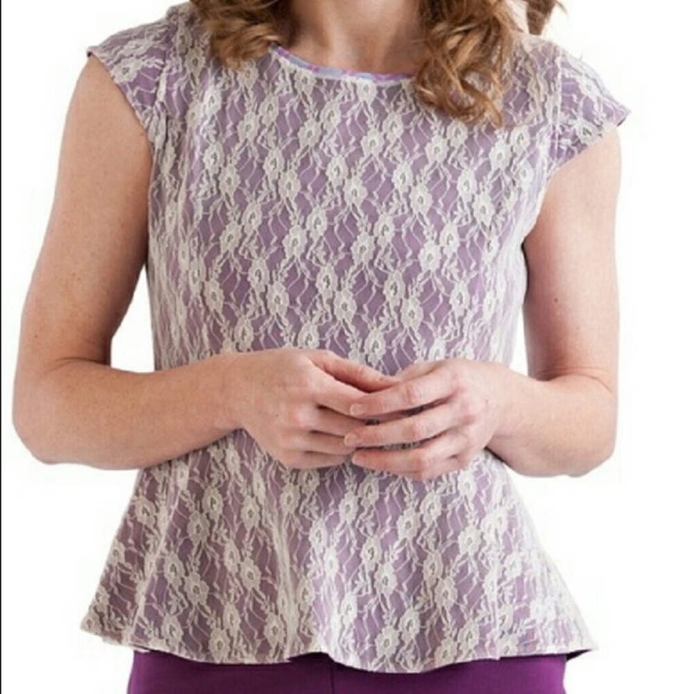 Matilda Jane Lace Sleeveless Peplum Top